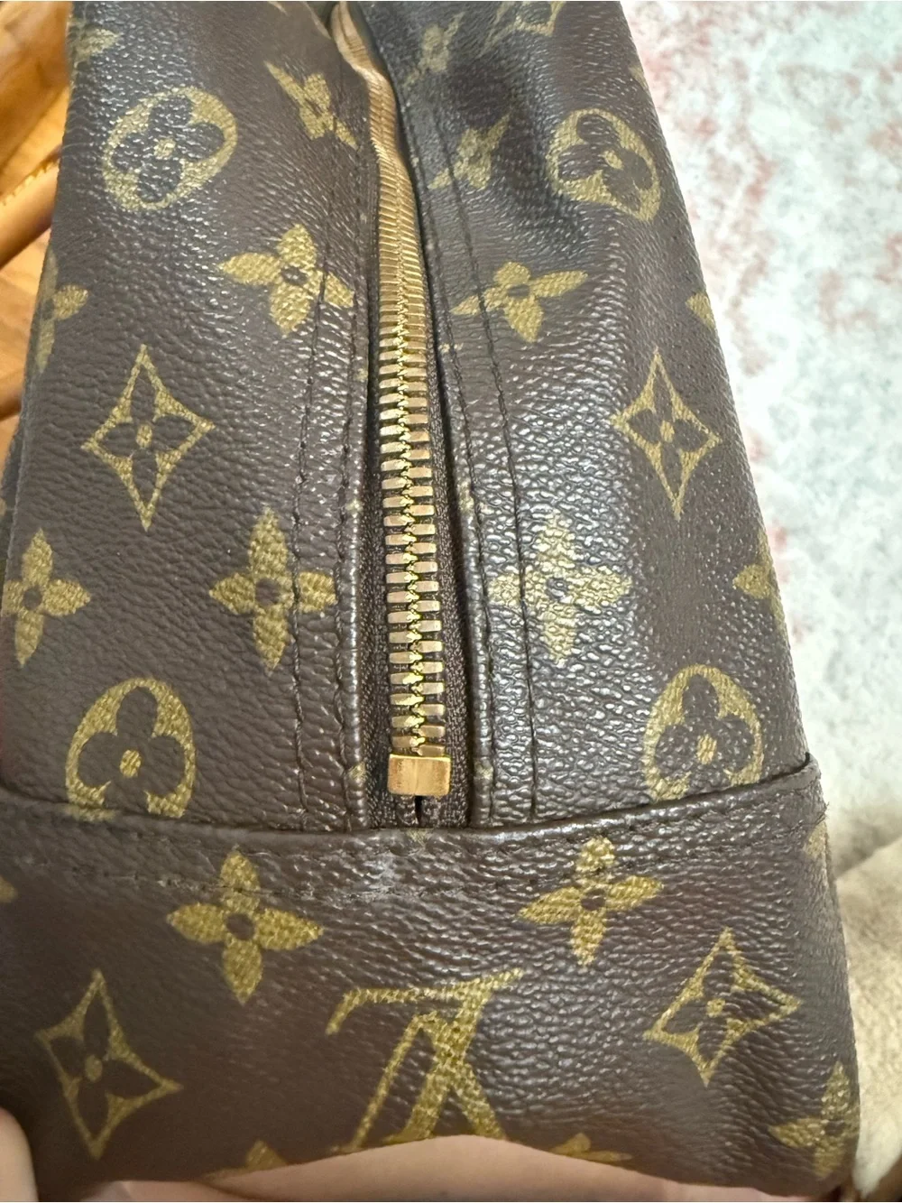 Louis Vuitton LV Hand Bag Deauville Brown Monogram
